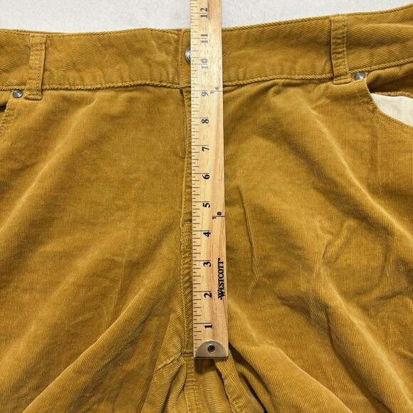 Lane Bryant Women’s 20 Corduroy Pants Straight Leg Mustard Yellow 29” Inseam - Picture 10 of 11